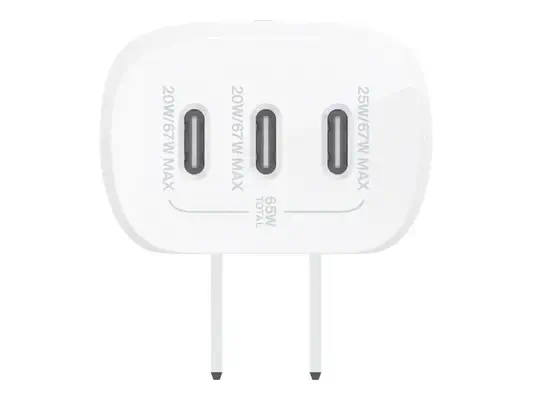 BELKIN BOOSTCHARGE 3-Port USB-C Wall Charger with - Belkin - Câble USB - visuel 5