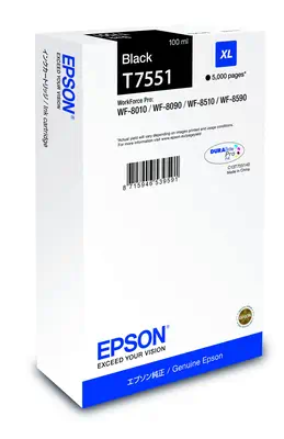 Epson C13T75514N cartouche d'encre 1 pièce(s) Original Rendement élevé (XL) Noir - Cartouches d'encre - visuel 1