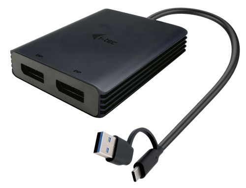 Achat Câble USB i-tec USB-A/USB-C Dual 4K/60 Hz DisplayPort Video Adapter
