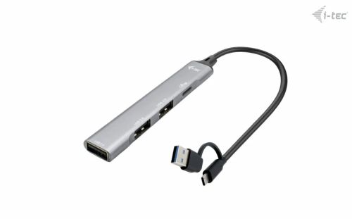 Revendeur officiel Switchs et Hubs i-tec USB-C/USB-A Metal HUB 1x USB 3.0 + 3x USB 2.0