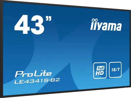 iiyama PROLITE LE4341S-B2 Écran plat de signalisation numérique 108 cm (42.5") LCD 350 cd/m² Full HD - Ecran Ordinateur - visuel 1