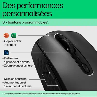 HP 695 Rechargeable Wireless Mouse - Souris - visuel 10