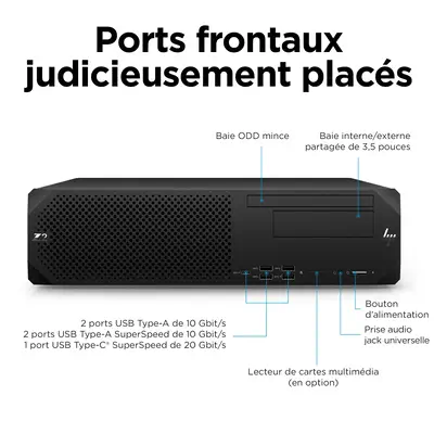 HP Z2 G9 Intel® Core™ i7 i7-14700 16 Go DDR5-SDRAM 512 Go SSD NVIDIA T400 Windows 11 Pro SFF Station - Station de Travail - visuel 10