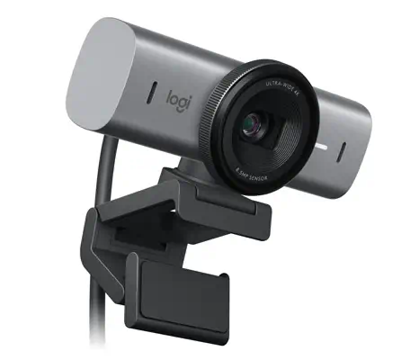 Logitech 960-001530 webcam 8,5 MP 4096 x 2160 pixels USB 3.2 Gen 1 (3.1 Gen 1) Aluminium, Noir - Webcam - visuel 2