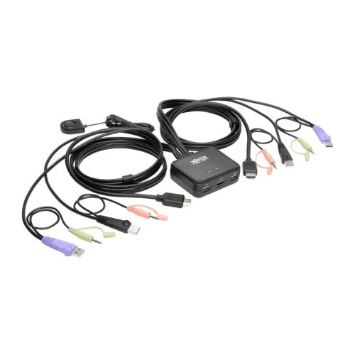 Vente Switchs et Hubs EATON TRIPPLITE 2-Port USB/HD Cable KVM Switch with Audio/Video sur hello RSE
