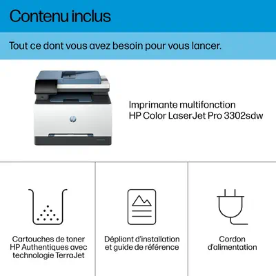 Imprimante multifonction HP Color LaserJet Pro 3302sdw - Multifonctions Laser - visuel 8