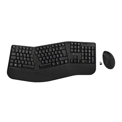 Ensemble clavier et souris ergonomique Bluetooth CKW500BTDE V7 - Configuration DE - Clavier - visuel 1