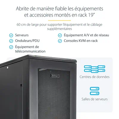 Rack Serveur 42U à 4 Montants, Rack de Données 19" pour Ordinateur / AV / Équipement IT, Rack Serveu - StarTech - Rack et Armoire - visuel 10