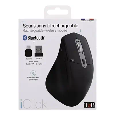 T'nB MWBTPOWER3 souris Universel Gauche RF Wireless + USB Type-C 2400 DPI - T'NB - Souris - visuel 10