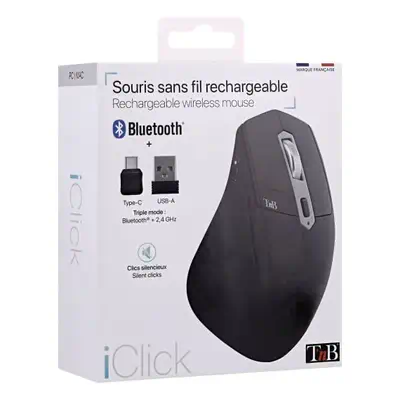 T'nB MWBTPOWER3 souris Universel Gauche RF Wireless + USB Type-C 2400 DPI - T'NB - Souris - visuel 9