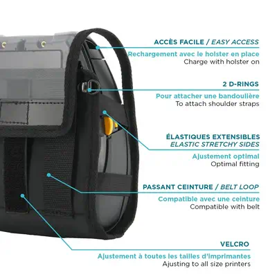 Mobilis 031021 accessoire d'imprimantes portables Boîtier de protection Noir, Transparent 5 pièce(s) - Etui et Housse - visuel 7