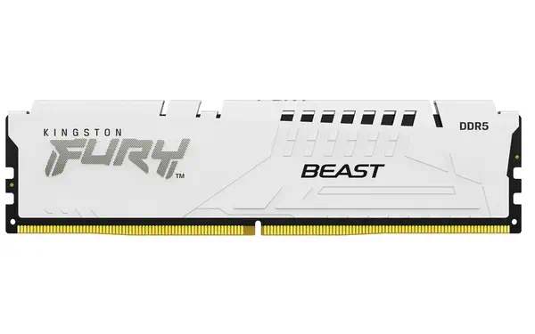 32 Go 6000 MT/s DDR5 CL30 DIMM FURY Beast White EXPO - Kingston - Mémoire - visuel 2