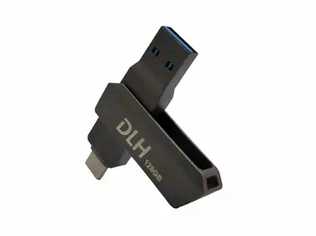 Meilleur prix DLH DY-KU4972 lecteur USB flash 128 Go USB Type-A / USB Type-C 3.2 Gen 1 (3.1 Gen 1) Gris