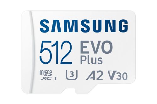 Revendeur officiel Carte Mémoire SAMSUNG EVO PLUS microSD 512Go 2024 incl. SD Adapter memory card