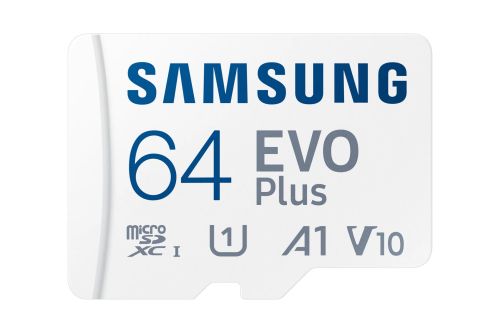 Revendeur officiel Carte Mémoire SAMSUNG EVO PLUS microSD 64Go 2024 incl. SD Adapter memory card UHS-I
