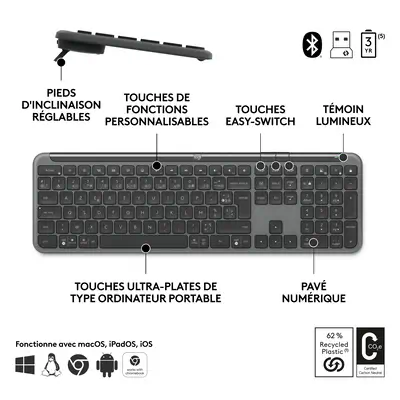 Vente Logitech MK950 Signature Slim Combo for Business Logitech au meilleur prix - visuel 6