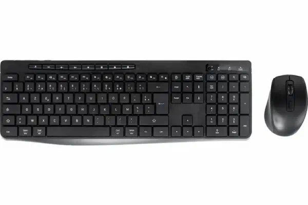 Dacomex KM550-W-G clavier Souris incluse Bureau RF sans fil AZERTY Français Noir - Pack Clavier, souris - visuel 1