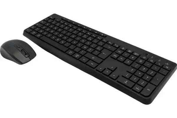 Dacomex KM550-W-G clavier Souris incluse Bureau RF sans fil AZERTY Français Noir - Pack Clavier, souris - visuel 2