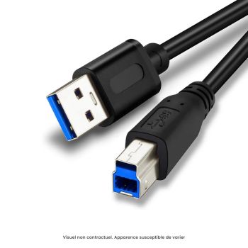 Revendeur officiel Câbles et chargeurs reconditionnés Câble USB A 3.0 vers USB B 3.0 1,8m (pour imprimantes