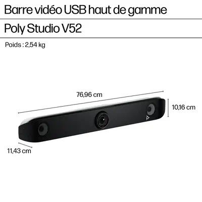 HP Poly Barre de visioconférence USB Poly Studio V52 - Visioconférence - visuel 7