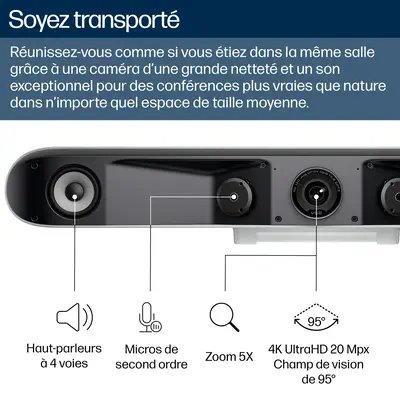 Barre de visioconférence USB Poly Studio V52 Poly - visuel 1 - hello RSE - Partout où vous travaillez, nous sommes à vos côtés
