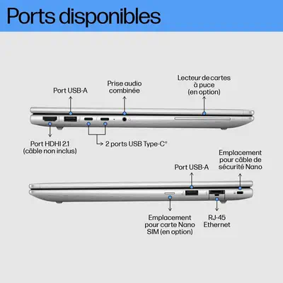 HP EliteBook 660 G11 Intel Core Ultra 5 125U Ordinateur portable 40,6 cm (16") WUXGA 16 Go DDR5-SDRA - PC Portable - visuel 8