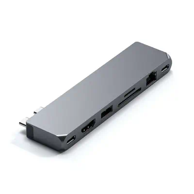 Satechi ST-UCPHMXM station d'accueil 2 x USB 3.2 Gen 2 (3.1 Gen 2) Type-C Gris - Station d'accueil pour portable - visuel 2