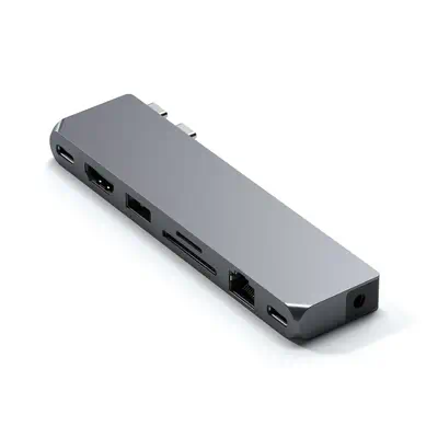 Satechi ST-UCPHMXM station d'accueil 2 x USB 3.2 Gen 2 (3.1 Gen 2) Type-C Gris - Station d'accueil pour portable - visuel 1