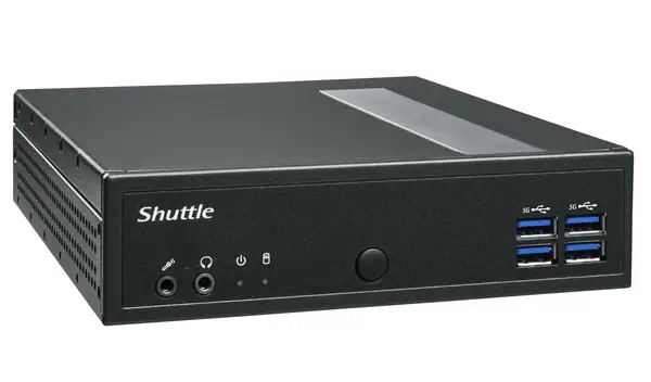XPC slim Barebone DL30N, Intel N100, 1x DDR5, 2x LAN (2x 2.5Gbit), 2xCOM,1xHDMI,1xDP, 1x VGA, fanles - Shuttle - visuel 2