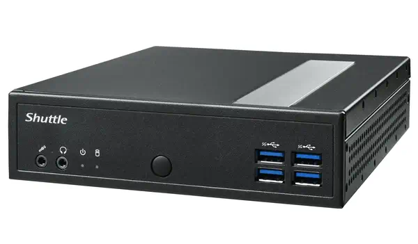 XPC slim Barebone DL30N, Intel N100, 1x DDR5, 2x LAN (2x 2.5Gbit), 2xCOM,1xHDMI,1xDP, 1x VGA, fanles - Shuttle - visuel 1