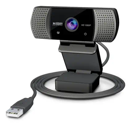 Urban Factory WHD20UF-V2 webcam 2 MP 1920 x 1080 pixels USB Noir - Webcam - visuel 1