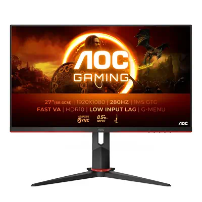 AOC G2 27G2ZN3/BK écran plat de PC 68,6 cm (27") 1920 x 1080 pixels Full HD LCD Noir, Rouge - Ecran Ordinateur - visuel 1