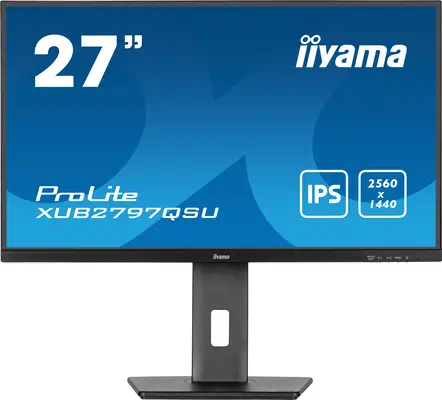 iiyama ProLite XUB2797QSU-B1 écran plat de PC 68,6 cm (27") 2560 x 1440 pixels Wide Quad HD LED Noir - Ecran Ordinateur - visuel 1