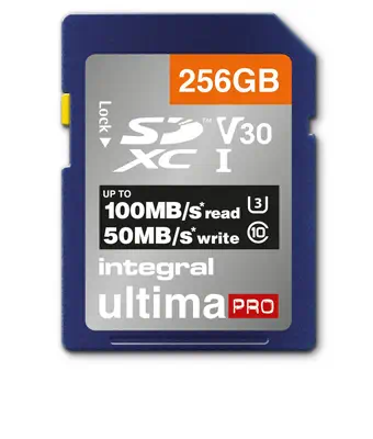 Integral 256GB SDXC 100-90MB/s UHS-I V30 256 Go SD - Carte Mémoire - visuel 1