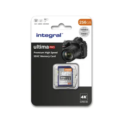 Integral INSDX256G-100/90V30 mémoire flash 256 Go SD UHS-I - Carte Mémoire - visuel 1
