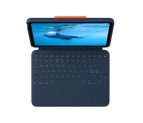 Logitech Rugged Combo 4 QWERTY Nordique Smart Connector Bleu - Clavier - visuel 4