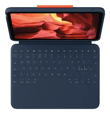 Logitech Rugged Combo 4 QWERTY Nordique Smart Connector Bleu - Clavier - visuel 7