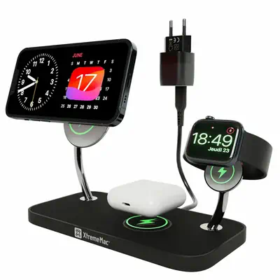 XtremeMac XMG-XM3-03 chargeur d'appareils mobiles Casques, Smartphone, Smartwatch Noir USB Recharge  - Station d'accueil pour portable - visuel 2
