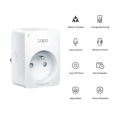 TP-Link Tapo P110M Prise intelligente 3680 W Blanc TP-Link - visuel 1 - hello RSE - Un contrôle sans effort