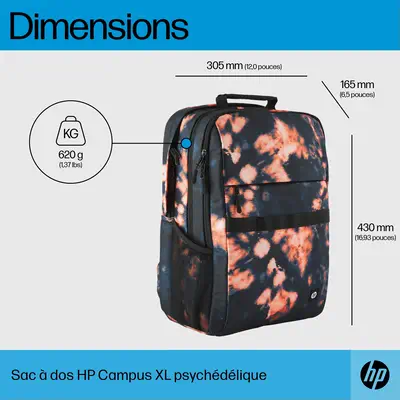 Sac à dos HP Campus XL Tie Dye - Sacoche & Housse - visuel 10