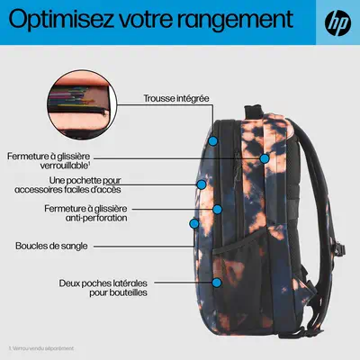 Sac à dos HP Campus XL Tie Dye HP - visuel 1 - hello RSE - Survolez les obstacles