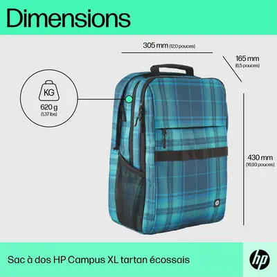 Sac à dos HP Campus XL (tartan) - Sacoche & Housse - visuel 10