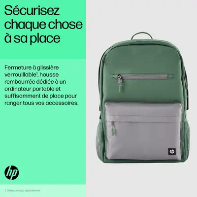 Sac à dos HP Campus (vert) HP - visuel 1 - hello RSE - Allégez votre charge