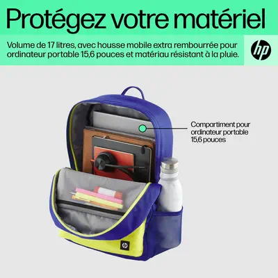 Sac à dos HP Campus (bleu) HP - visuel 1 - hello RSE - Survolez les obstacles