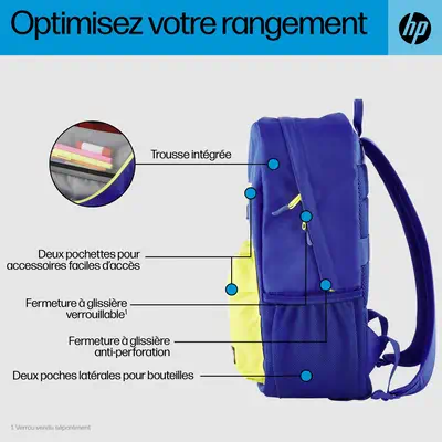 Sac à dos HP Campus (bleu) HP - visuel 1 - hello RSE - Allégez votre charge