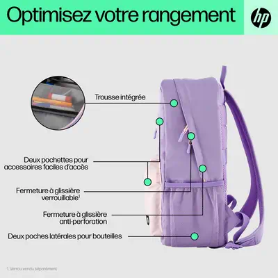 Sac à dos HP Campus (lavande) - Sacoche & Housse - visuel 1