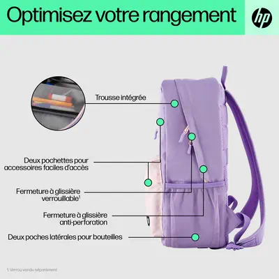 Sac à dos HP Campus (lavande) - Sacoche & Housse - visuel 7