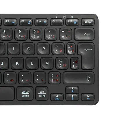 Targus AKB862FR clavier Universel Bluetooth AZERTY Français Noir Targus - visuel 1 - hello RSE - Conception compacte