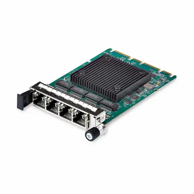 Carte Réseau à 4 Ports RJ45 Gigabit OCP 3.0 avec Intel® I350-AM4, Carte Réseau Serveur Compatible SF - StarTech - Accessoire Réseau - visuel 1