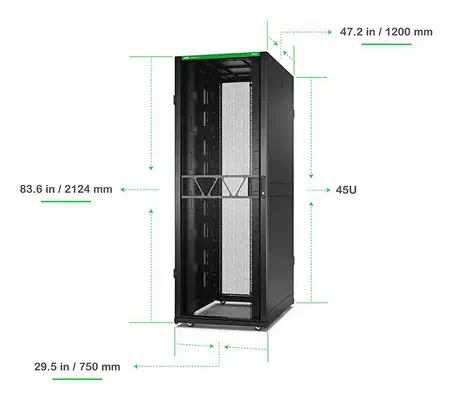 Rack APC Netshelter SX Server, 2e génération, 45U, 2 124H x 750L x 1 200D mm, avec panneaux latéraux - Rack et Armoire - visuel 6
